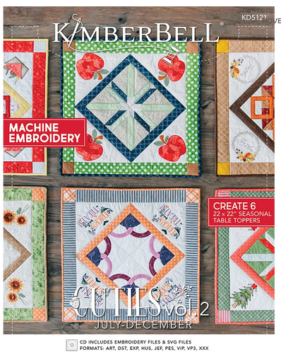 Pretty & Posh Zipper Pouches CD - Machine Embroidery by KimberBell- Quilt  in a Day Patterns